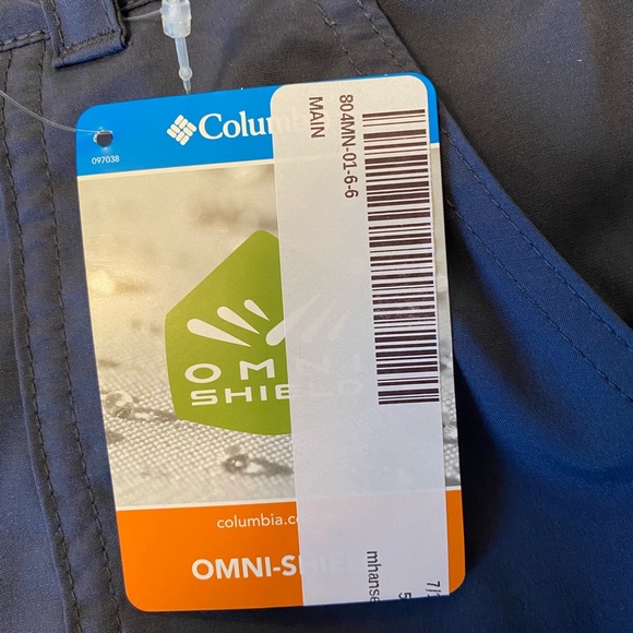 COLUMBIA NEW Omni shield hiking shorts navy sz 6 - Picture 5 of 5